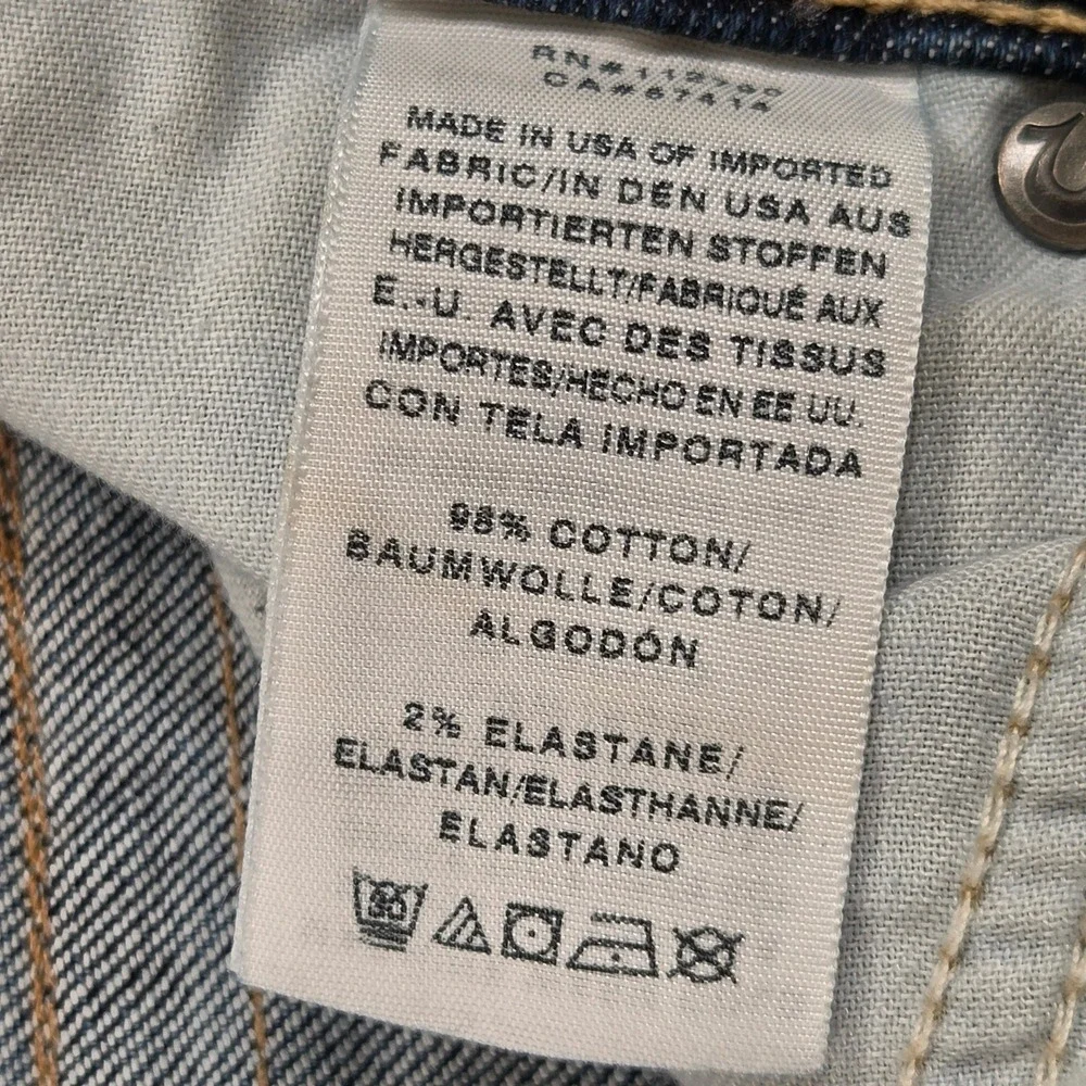 True Religion Ricky Relaxed Straight Jeans Mens 40 Blue Wash Made in USA